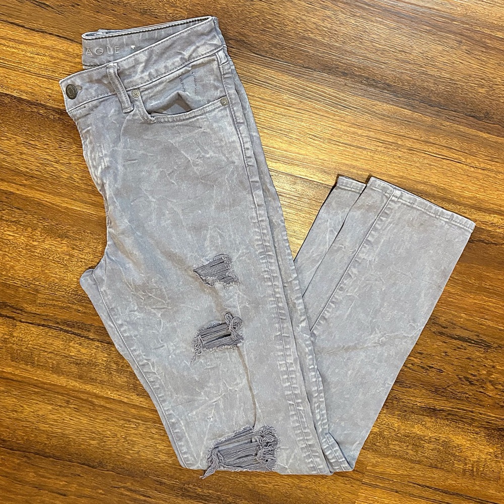 ♥️💖 American Eagle Airflex+ Distressed Skinny Jeans NWOT 32x34